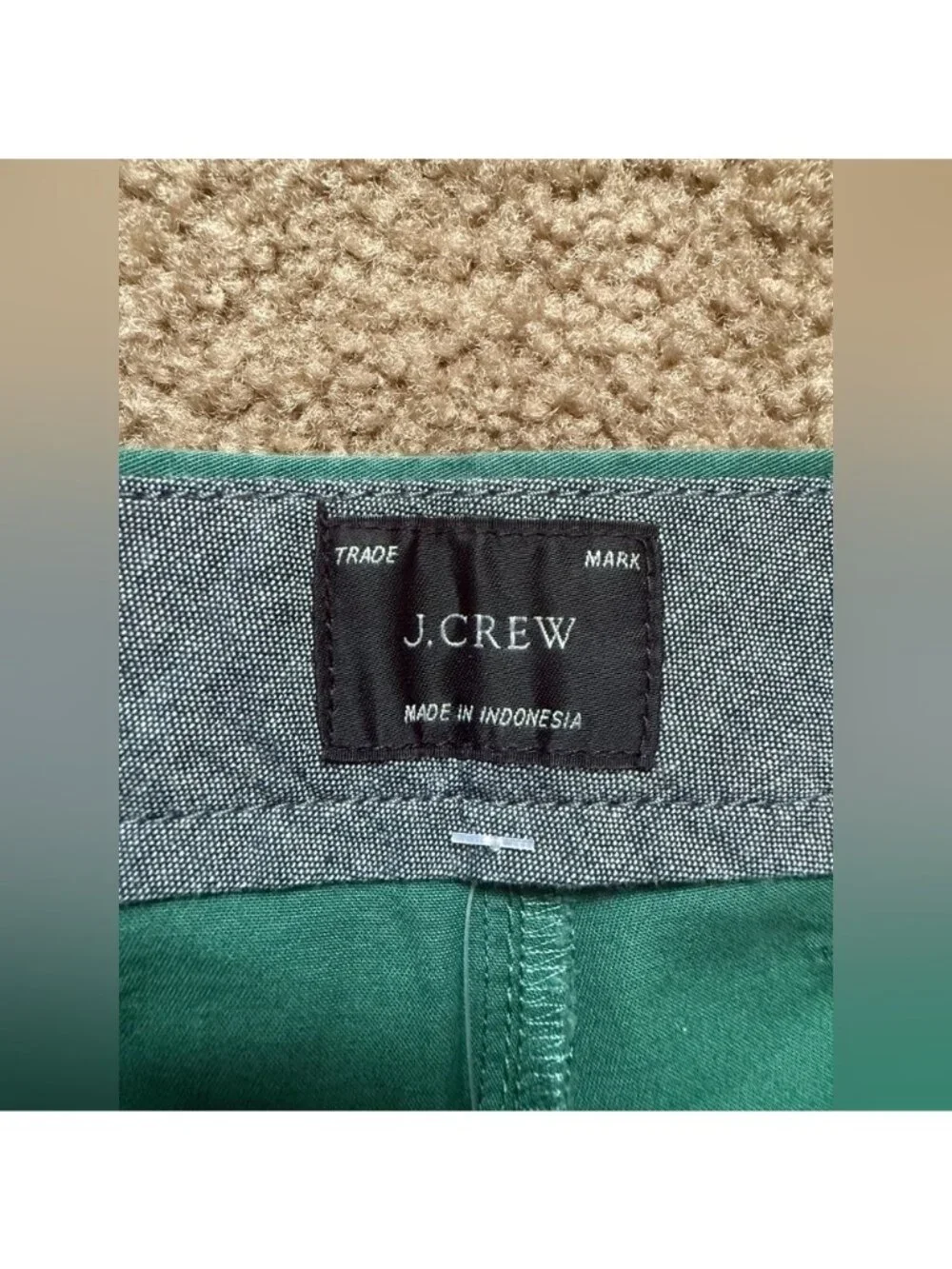 J.Crew Stanton Khaki Chino Shorts Mens 33 Cotton Twill 7” Inseam Teal Green